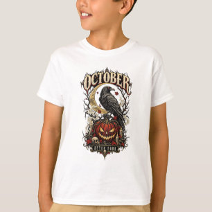 Camiseta Octubre Después de la Oscura Cuervo Calabaza Hallo