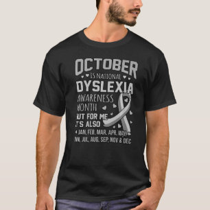 Camiseta Octubre Es El Mes De Conciencia De La Dislexia La 