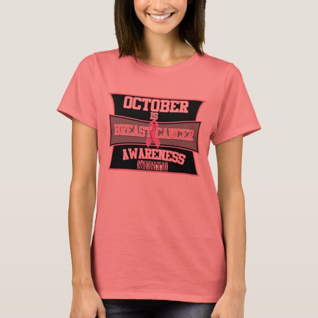 Camiseta Octubre es el Mes de Concienciación sobre el Cánce (Anverso)