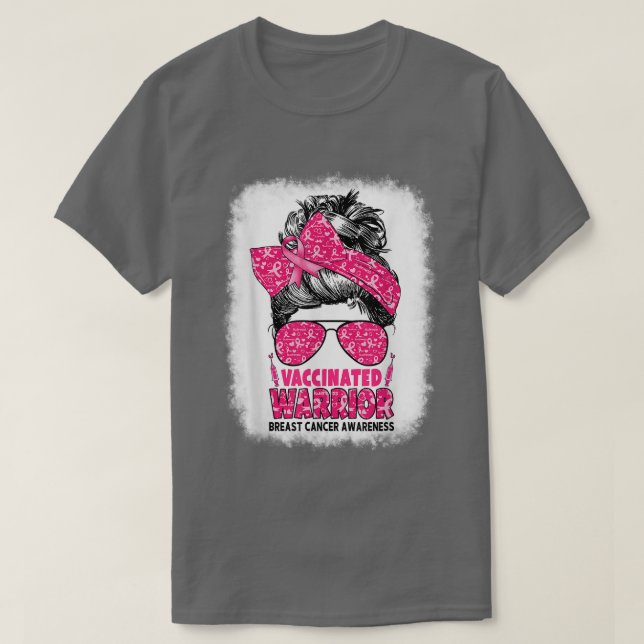 Camiseta Octubre Guerrero del Cáncer de Mama apoya la cinta (Diseño del anverso)