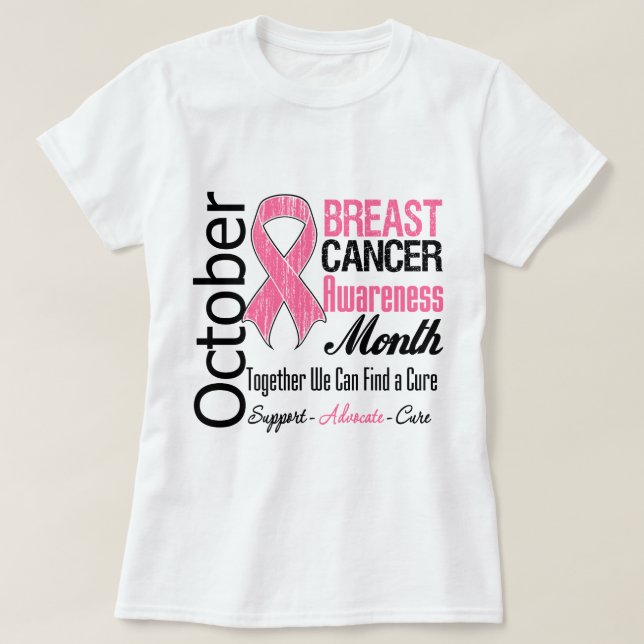 Camiseta Octubre - mes de la conciencia del cáncer de pecho (Diseño del anverso)
