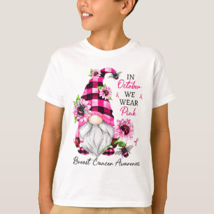 Camiseta Octubre Nosotros Vestimos Gnome Rosa Conciencia de