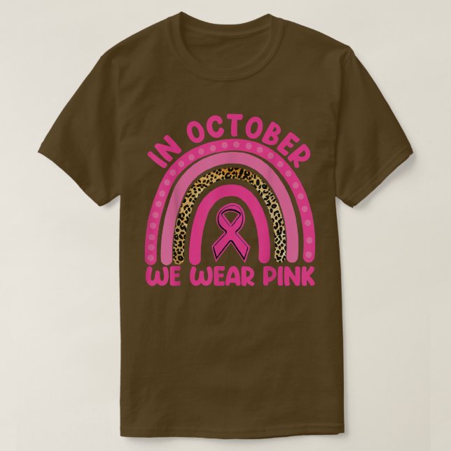 Camiseta Octubre Usamos Awarene De Cáncer De Pisa Rosada (Diseño del anverso)