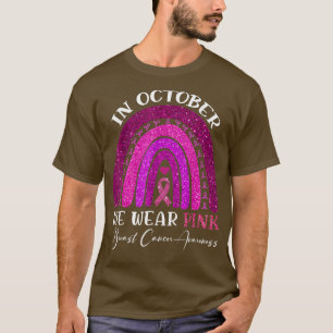 Camiseta Octubre Usamos Awarene De Cáncer De Pisa Rosada