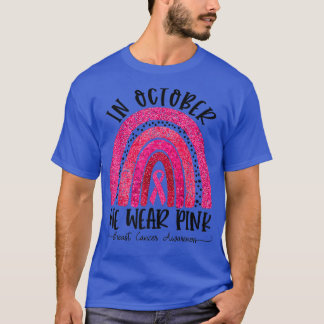 Camiseta Octubre Usamos Awarene De Cáncer De Pisa Rosada