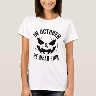 Camiseta Octubre: Usamos Chaqueta Halloween de Cáncer de Ma