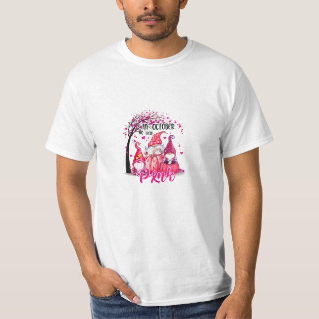 Camiseta Octubre Usamos Gnomes Rosados (Anverso)