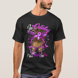 Camiseta Octubre Violencia doméstica y cáncer de mama