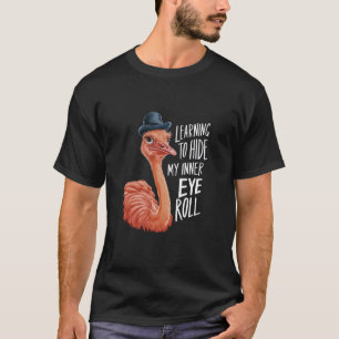Camiseta Ocultar mi humor animal divertido de avestruz de o
