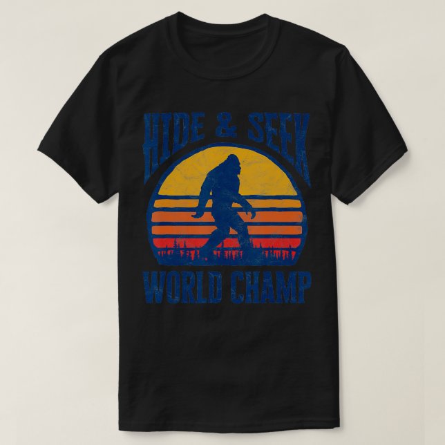 Camiseta Ocultar Seek World Champ Funny (Diseño del anverso)