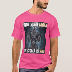 Camiseta Ocultar tu mamá Sigma Funny Alpha Werewolf Wolf Me