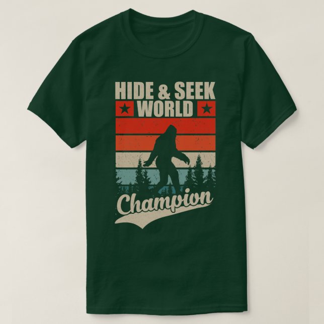 Camiseta Ocultar Y Buscar La Retro Campeón Mundial (Diseño del anverso)