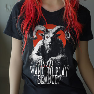 Camiseta Ocultismo Vintage Gótico Séance Horror Baphomet