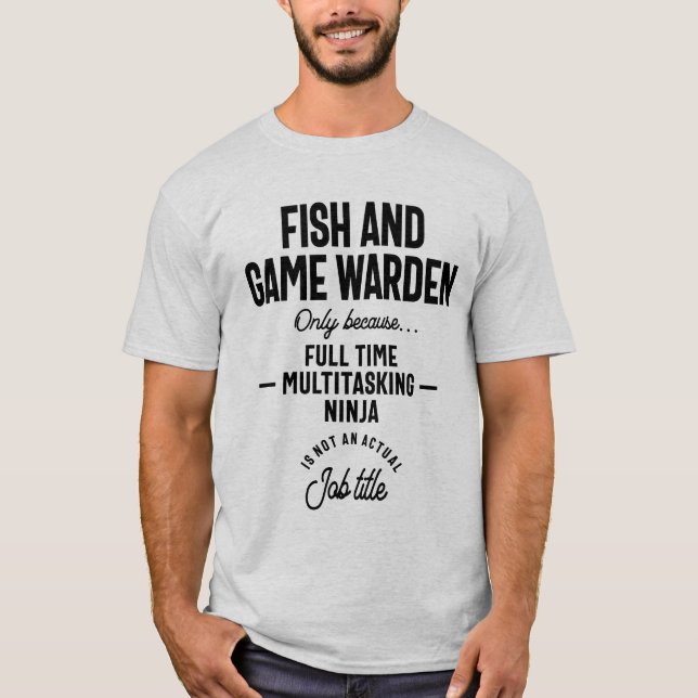 Camiseta Ocupación de la profesión de guardián de pescado y (Anverso)