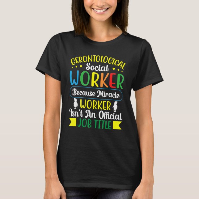 Camiseta Ocupación Gerontolog de trabajadores sociales gero (Anverso)