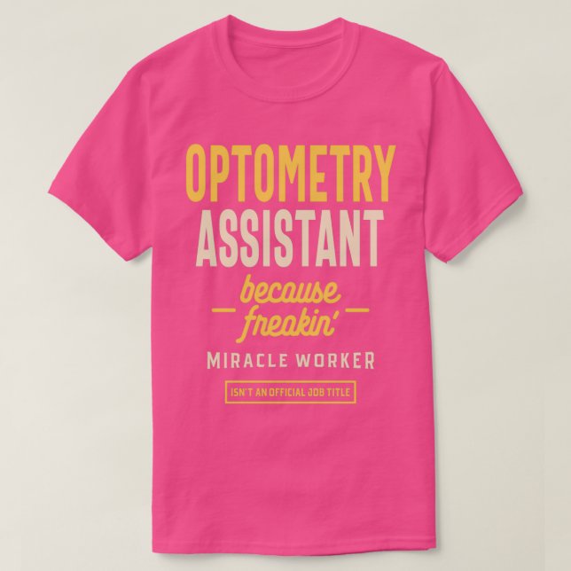 Camiseta Ocupación Otometría Asistente de Título de Trabajo (Diseño del anverso)