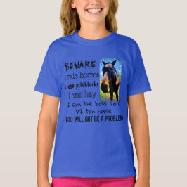Camiseta OCUPACIÓN - YO HORSILLO DE CABALLO - Azul CHICA