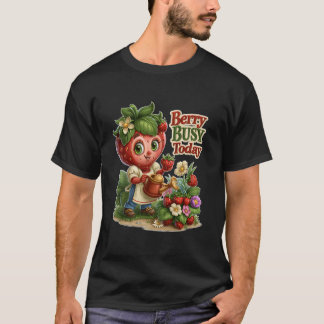 Camiseta Ocupada con las Bayas Hoy Cute Jardinero de Fresas
