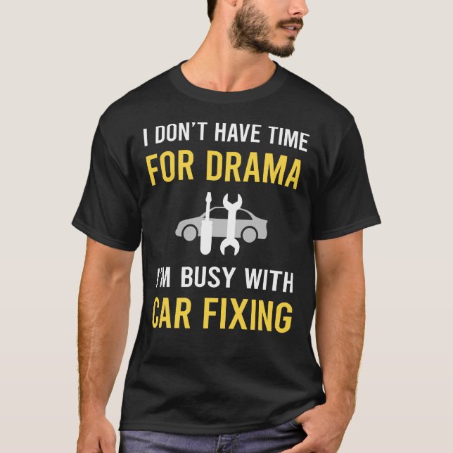 Camiseta Ocupado Con Arreglo De Coches (Anverso)