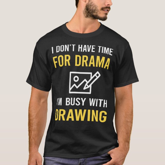 Camiseta Ocupado con dibujo (Anverso)