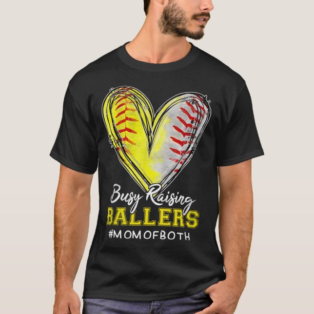 Camiseta Ocupado Criando Llers Madre Corazón De Ambos Softl (Anverso)