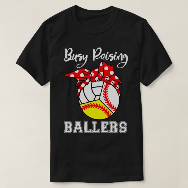 Camiseta Ocupado Elevando Ballers Funny Voltball De Béisbol (Diseño del anverso)