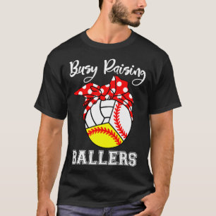 Camiseta Ocupado Elevando Ballers Funny Voltball De Béisbol