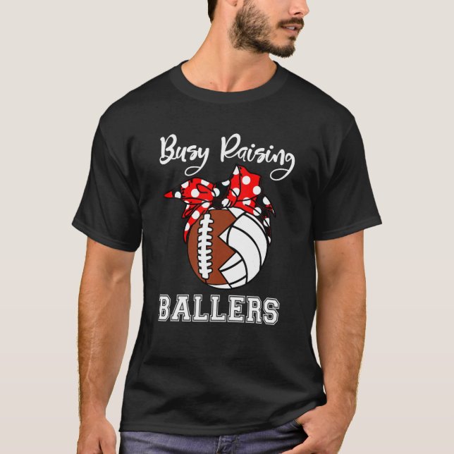 Camiseta Ocupado elevando baloncesto divertida madre del vo (Anverso)