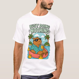 Camiseta Ocupado haciendo nada divertido capybara en pisc