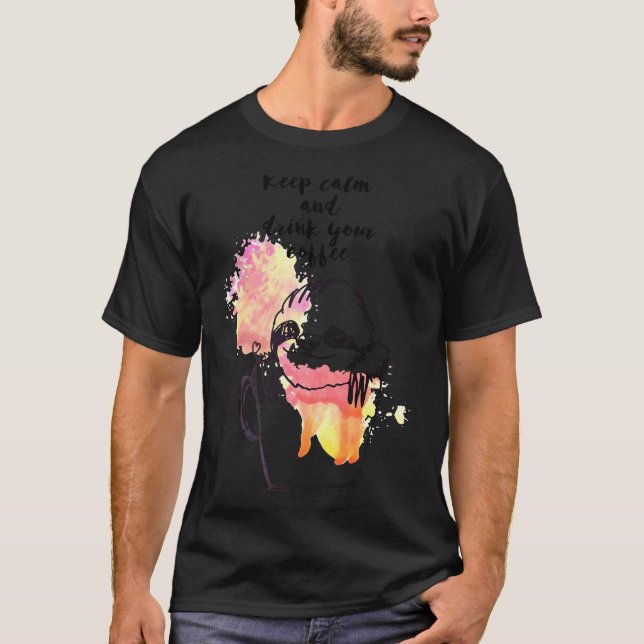 Camiseta Ocupado No Haciendo Nada En El Arte De La Línea De (Anverso)