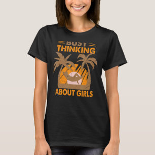 Camiseta Ocupado Pensando En Chicas Vacaciones De Chico De