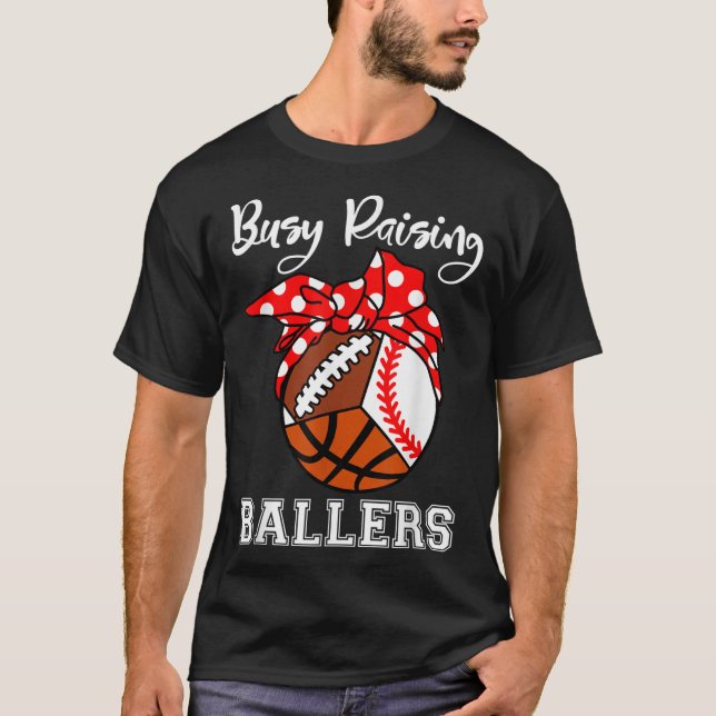 Camiseta Ocupado Recaudando Ballers Funny Baseball (Anverso)