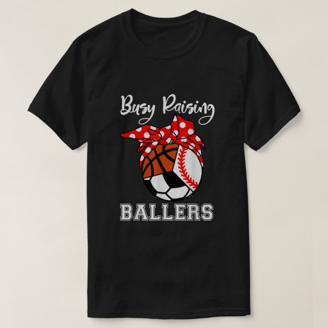 Camiseta Ocupado Recaudando Ballers Funny Béisbol (Diseño del anverso)