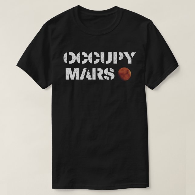 Camiseta Ocupar Marte (Diseño del anverso)