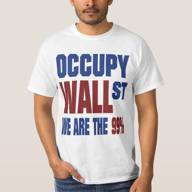 Camiseta Ocupe Wall Street que somos los 99% (Anverso)