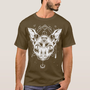 Camiseta Ocurre el Gato Sfinx Gótico Wicca Witch Pagan