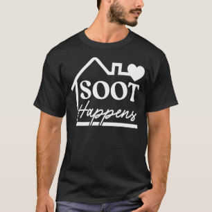 Camiseta Ocurre hollín Profesión Chimenea Barrido de chimen