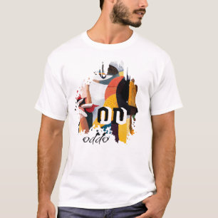 Camiseta ODDO Arte de Pincel Abstracto   Expresión Colorida