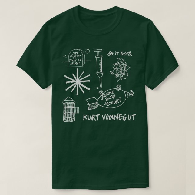 Camiseta Ode al patrón Vonnegut WhiteGreen  (Diseño del anverso)