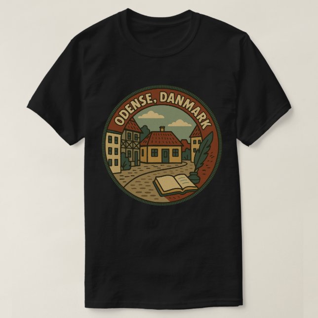 Camiseta Odense Denmark Literary (Diseño del anverso)