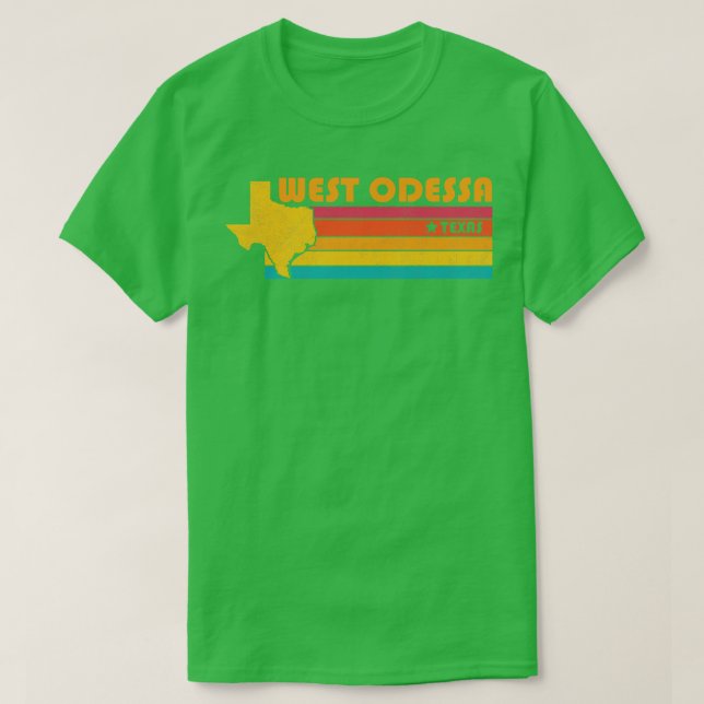 Camiseta Odessa Occidental Texas Vintage Distresres Souveni (Diseño del anverso)