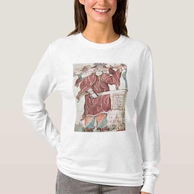 Camiseta Odin, con sus dos cuervos, Hugin y Munin (Anverso)