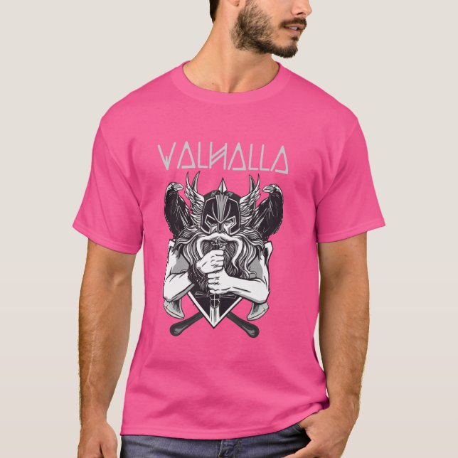 Camiseta Odin nórdico Dios Valhalla Vikingo (Anverso)