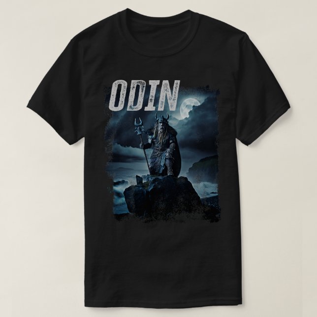 Camiseta Odin Norse Dios de los dioses Guerrero mitología d (Diseño del anverso)