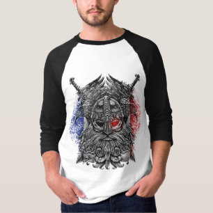 Camiseta Odin ravens la bandera de Francia de la mitología