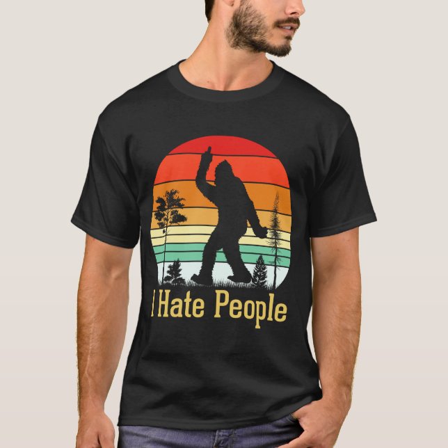 Camiseta Odio a la gente a pie de playa (Anverso)