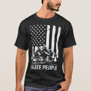 Camiseta Odio a la gente Bandera estadounidense patriótica