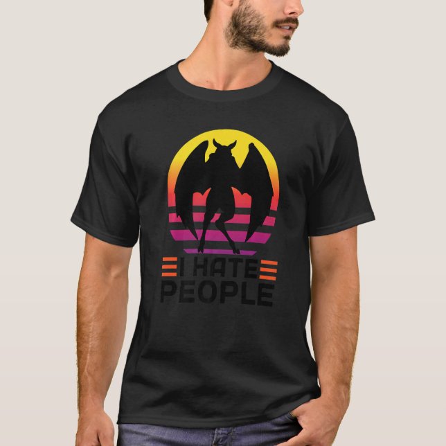 Camiseta Odio a la gente Cryptozoology Mothman (Anverso)