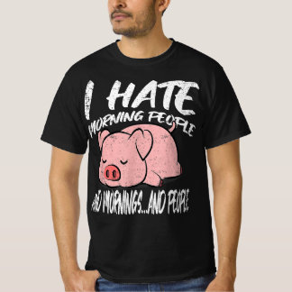 Camiseta Odio a la gente de la mañana | Animales perezosos