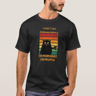 Camiseta Odio a la gente de la mañana No me gustan los café